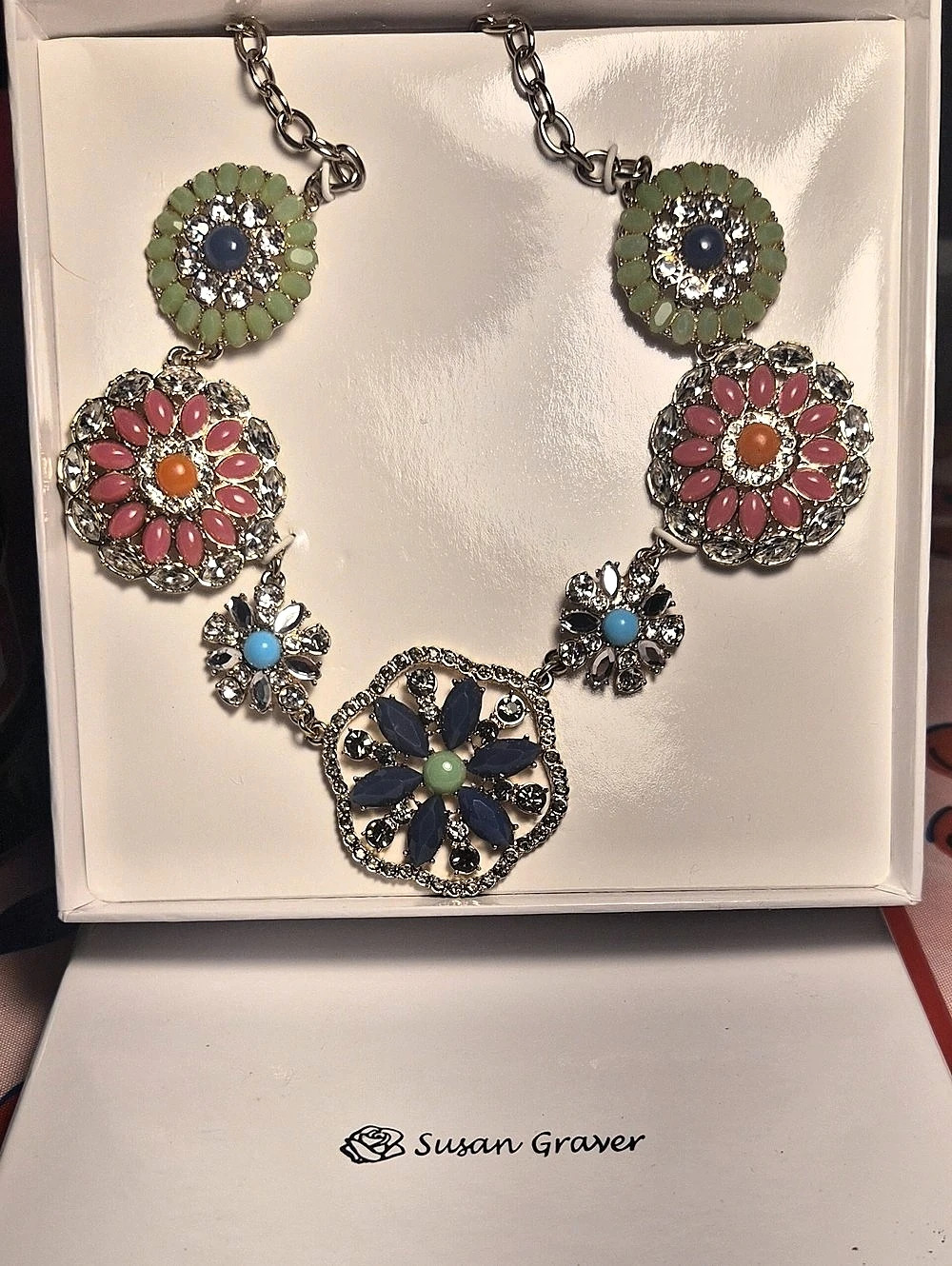 Brand New in Box (NIB)! This stunning Susan Graver floral statement